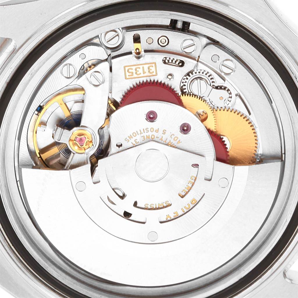 The image shows a close-up of the internal movement components of a Rolex Yacht-Master 116622 Men's Stainless Steel Blue Dial 116622 Men's Stainless Steel Blue Dial watch.