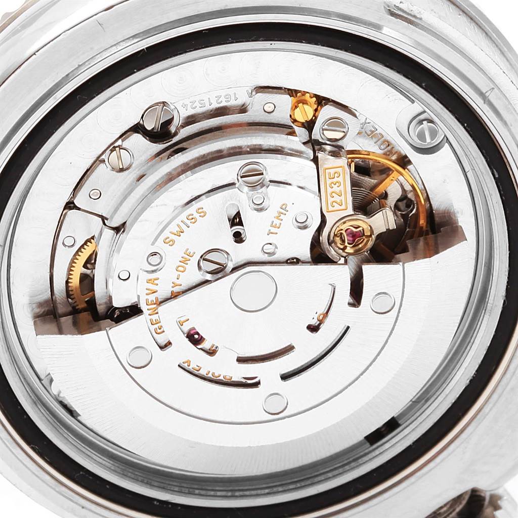 This image shows the inner mechanical movement and parts of a Rolex Yacht-Master 168622 Men's Stainless Steel Silver Dial 168622 Men's Stainless Steel Silver Dial watch from a close-up angle.