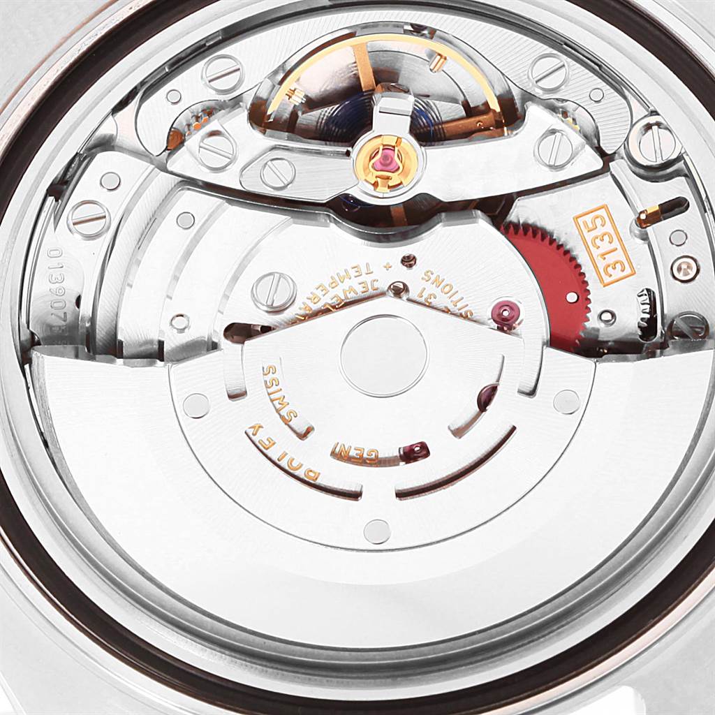This image shows the movement mechanism of a Rolex Yacht-Master 116622 Men's Stainless Steel Blue Dial 116622 Men's Stainless Steel Blue Dial watch from a close-up, back-facing angle.