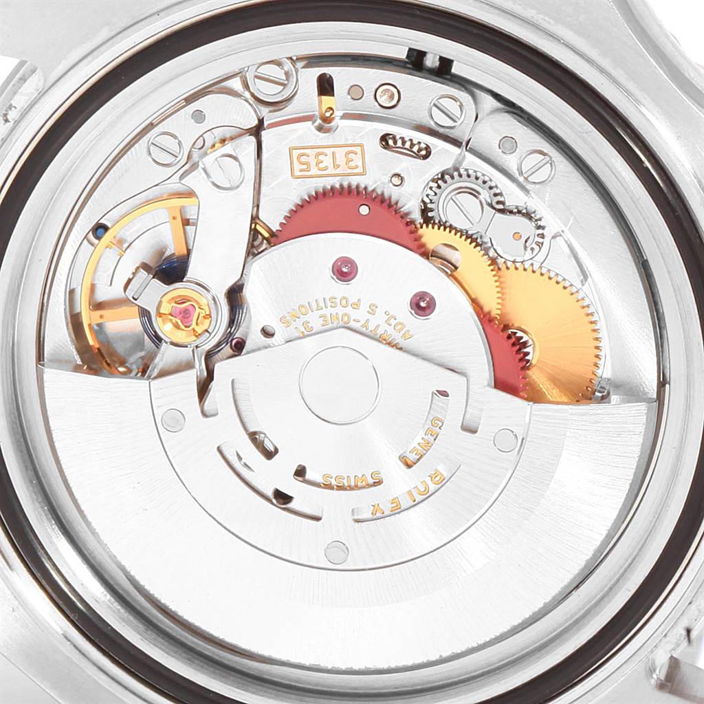 This image shows the Rolex Yacht-Master 116622 Men
s Stainless Steel Blue Dial 116622 Men
s Stainless Steel Blue Dial watch
s movement mechanism and internal components from a back angle.