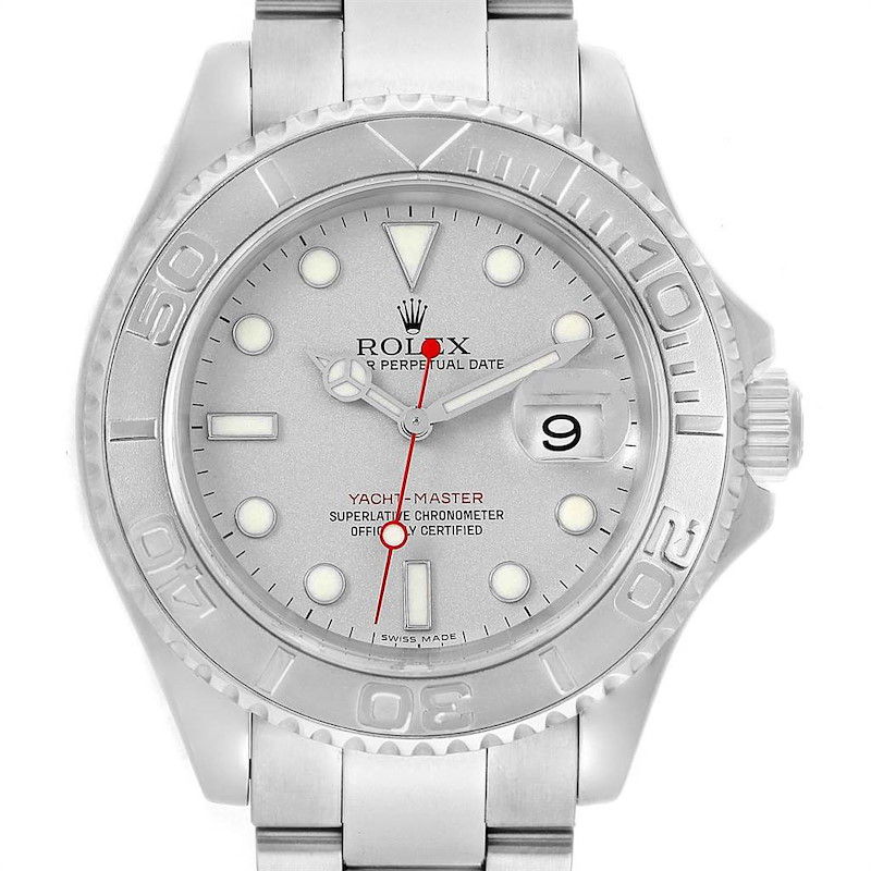 Rolex Yachtmaster 40mm Steel Platinum Mens Watch 16622 Box SwissWatchExpo