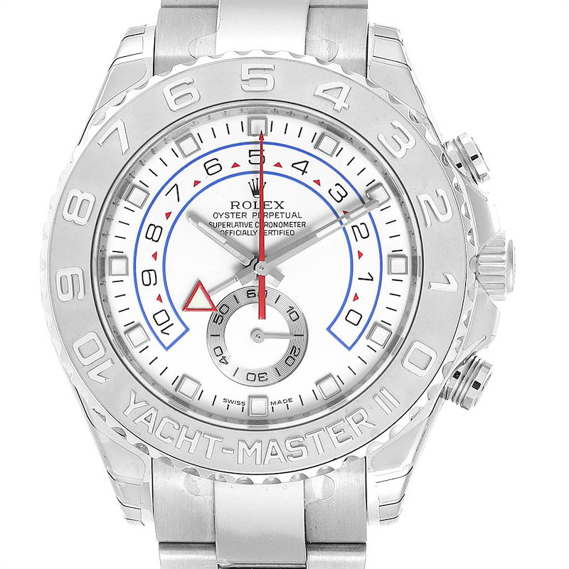 Rolex Yachtmaster II Regatta White Gold Platinum Watch 116689 Unworn SwissWatchExpo