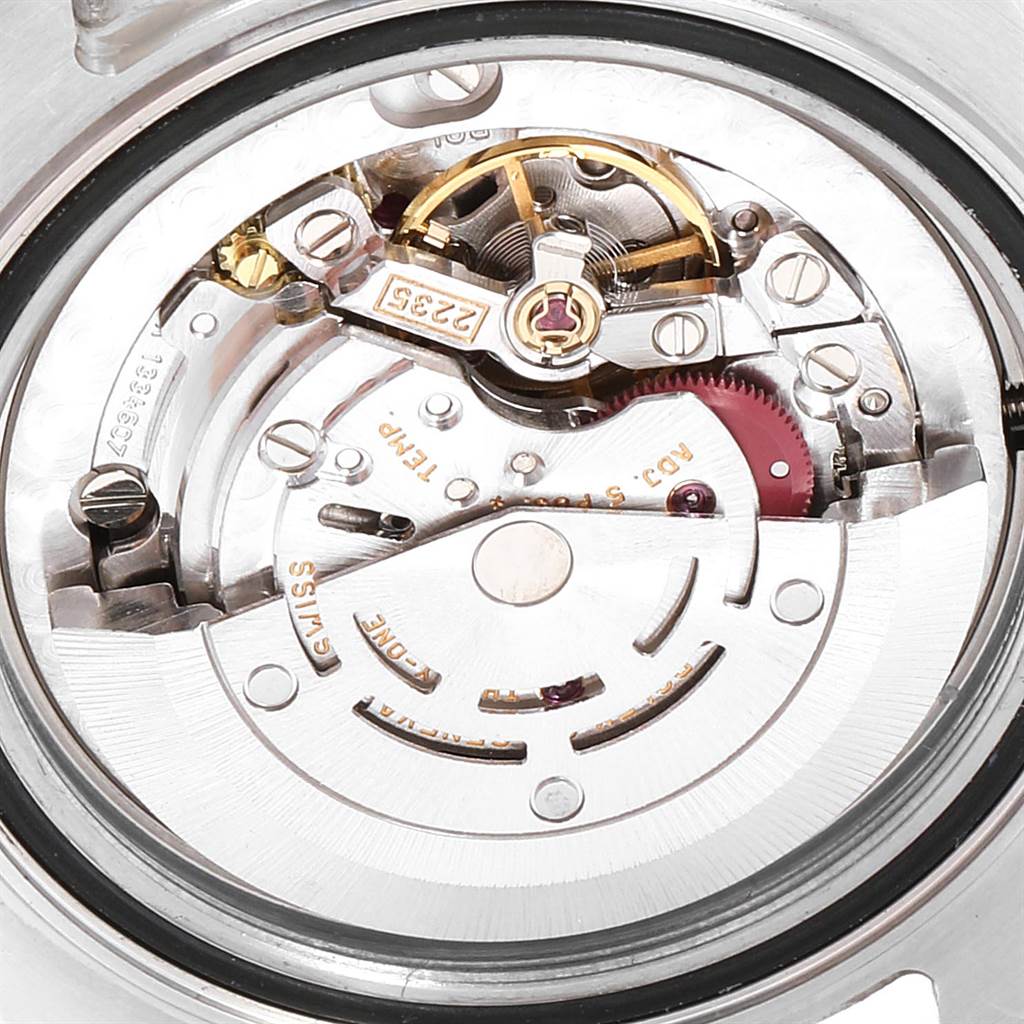 This image shows the movement and internal mechanics from the backside of a Rolex Yacht-Master 168623 Men's Steel and Gold (two tone) Blue Dial 168623 Men's Steel and Gold (two tone) Blue Dial watch.