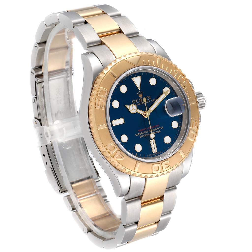 Rolex Yachtmaster 40 Steel Yellow Gold Blue Dial Mens 