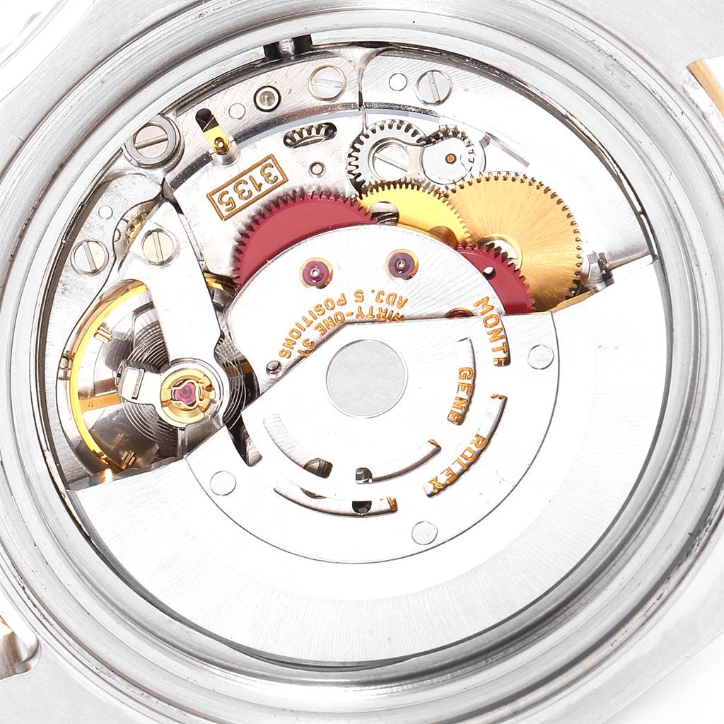 This image shows the movement mechanism of a Rolex Yacht-Master 16623 Men's Stainless Steel Blue Dial 16623 Men's Stainless Steel Blue Dial watch, viewed from the case back.