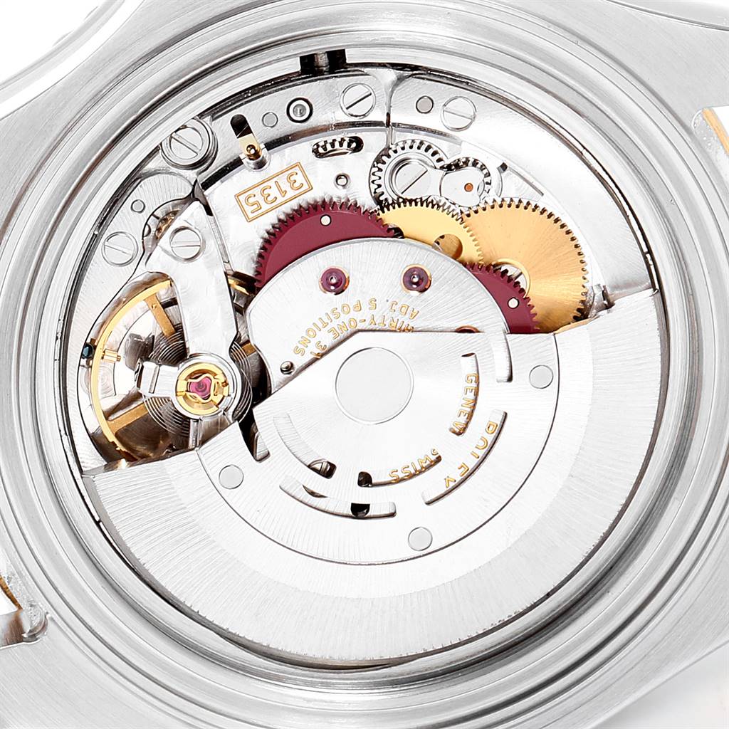 The image shows the intricate internal movement mechanism of a Rolex Yacht-Master 16623 Men's Stainless Steel Blue Dial 16623 Men's Stainless Steel Blue Dial watch.