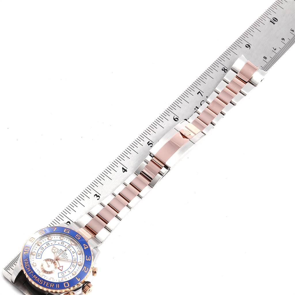 rolex yachtmaster ii steel everose gold mercedes hands