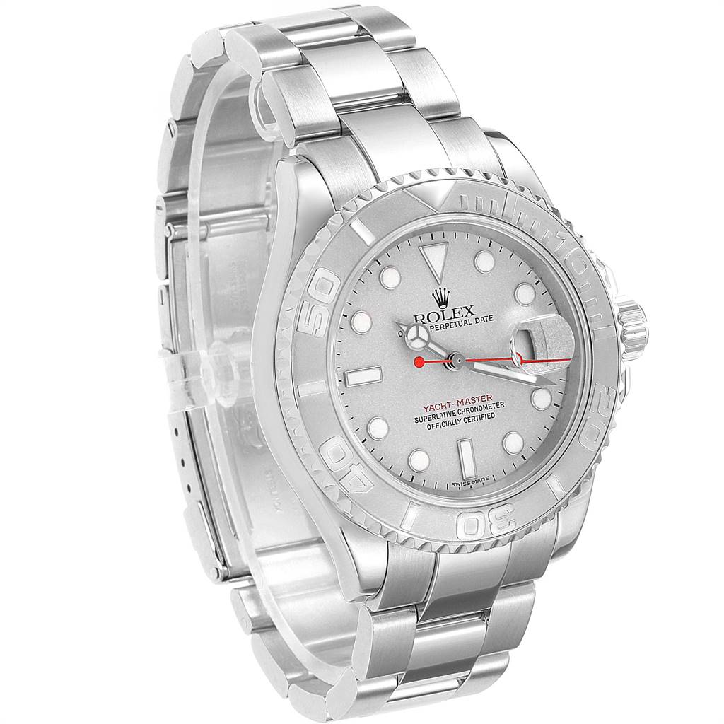 rolex yachtmaster 40 steel platinum automatic mens watch