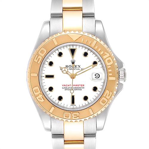Photo of Rolex Yachtmaster 35 Midsize White Dial Steel Yellow Gold Watch 68623
