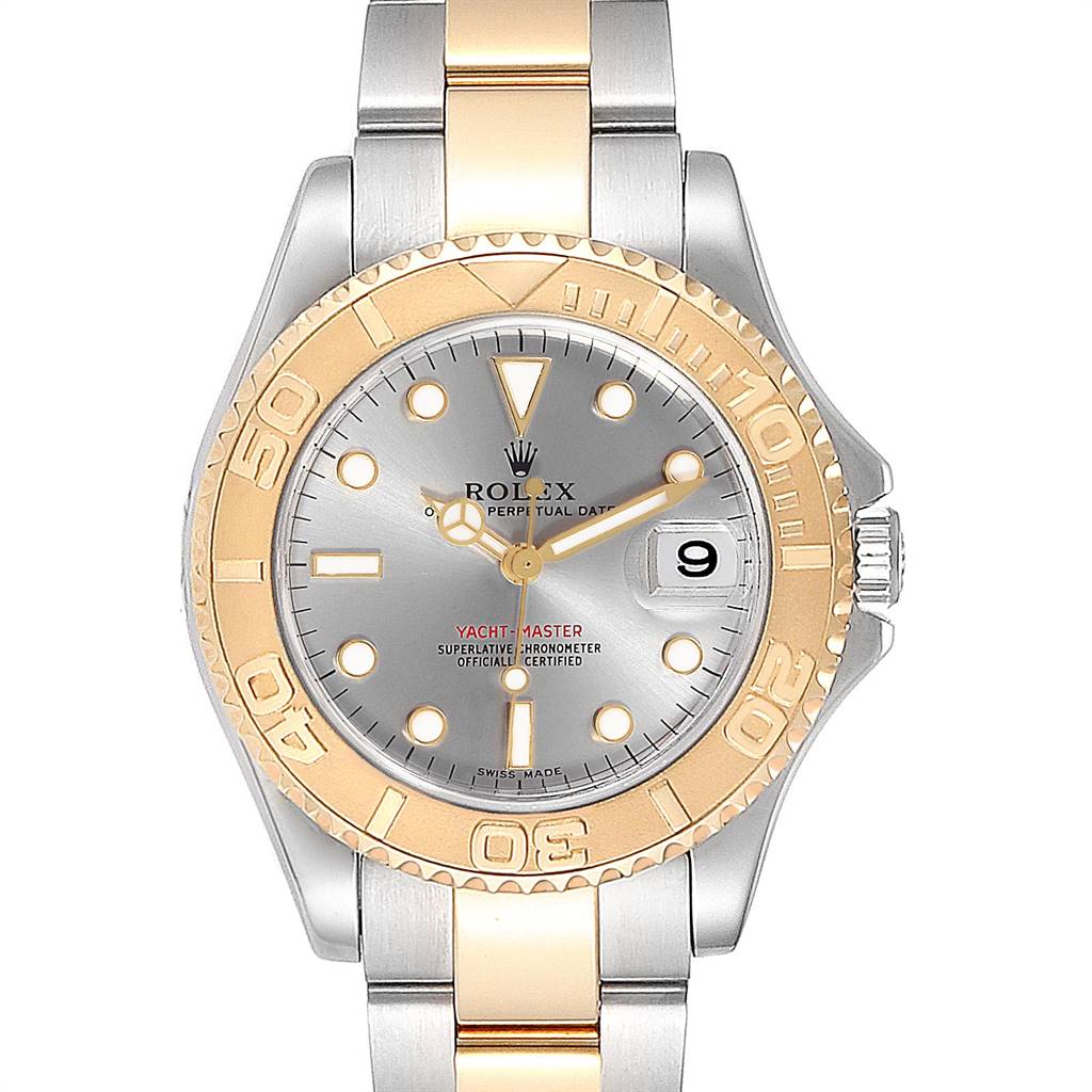 rolex midsize yachtmaster gold