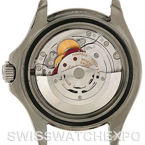 The image shows the back view of a Rolex Yacht-Master 16622 Men's Stainless Steel Silver Dial 16622 Men's Stainless Steel Silver Dial watch, displaying its internal mechanical movement.