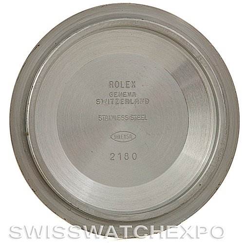 This image shows the inner case back of a Rolex Yacht-Master 16622 Men's Stainless Steel Silver Dial 16622 Men's Stainless Steel Silver Dial watch, focusing on its engravings and stainless steel material.