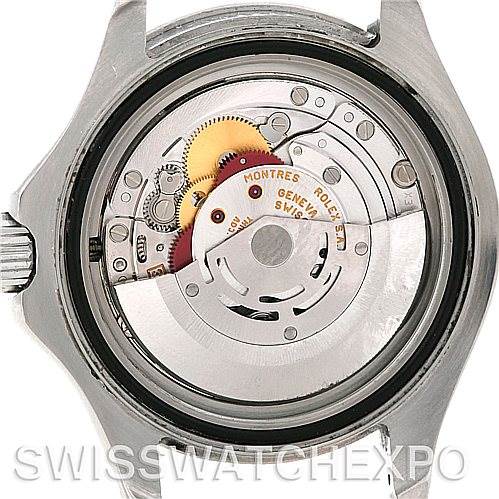 This image shows the inner mechanism and movement of a Rolex Yacht-Master 16622 Men's Stainless Steel Silver Dial 16622 Men's Stainless Steel Silver Dial watch viewed from the back.