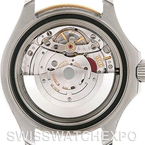 The image shows the internal mechanism of a Rolex Yacht-Master 16623 Men's Stainless Steel Blue Dial 16623 Men's Stainless Steel Blue Dial watch, viewed from the case back.