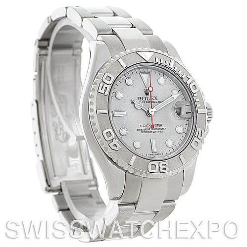 Rolex Steel and Platinum Yachtmaster Midsize Watch 168622 SwissWatchExpo