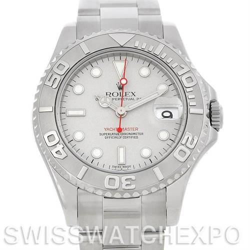 Photo of Rolex Steel and Platinum Yachtmaster Midsize Watch 168622