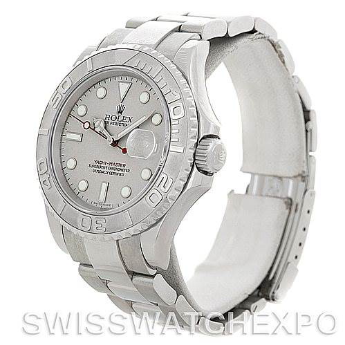 Rolex Mens Steel Platinum Yachtmaster 16622 Watch SwissWatchExpo