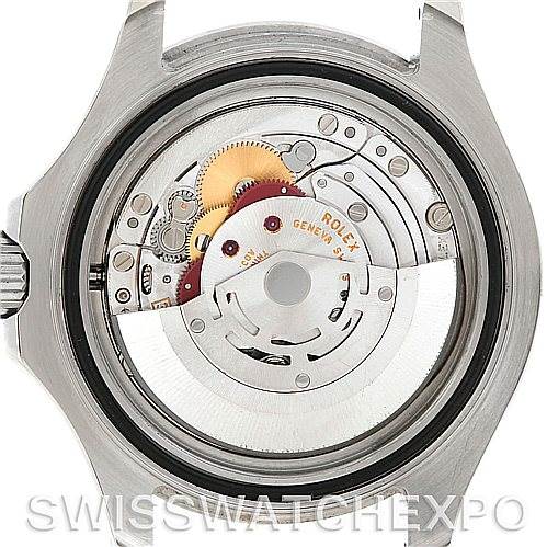 The image shows the exposed movement mechanism of a Rolex Yacht-Master 16622 Men's Stainless Steel Silver Dial 16622 Men's Stainless Steel Silver Dial watch from the back angle.
