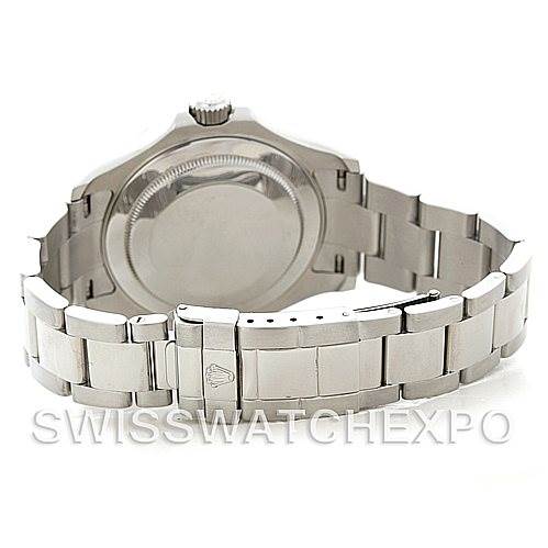 The image shows the back case and bracelet of a Rolex Yacht-Master 16622 Men's Stainless Steel Silver Dial 16622 Men's Stainless Steel Silver Dial watch at a rear angle.