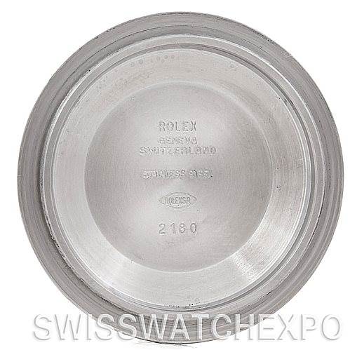 The image shows the interior case back of a Rolex Yacht-Master 16622 Men's Stainless Steel Silver Dial 16622 Men's Stainless Steel Silver Dial watch, highlighting engraving details and material information.