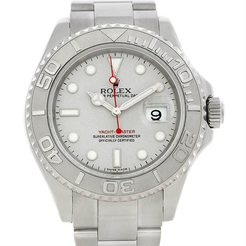 Rolex Mens Steel Platinum Yachtmaster 16622 Watch | SwissWatchExpo