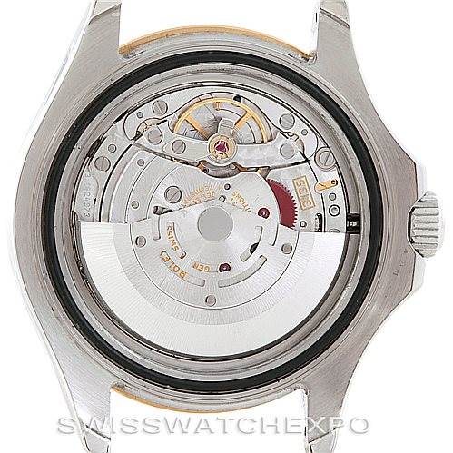 The image shows the backside of a Rolex Yacht-Master 16623 Men's Stainless Steel Grey Dial 16623 Men's Stainless Steel Grey Dial watch, highlighting the exposed movement and intricate inner components.