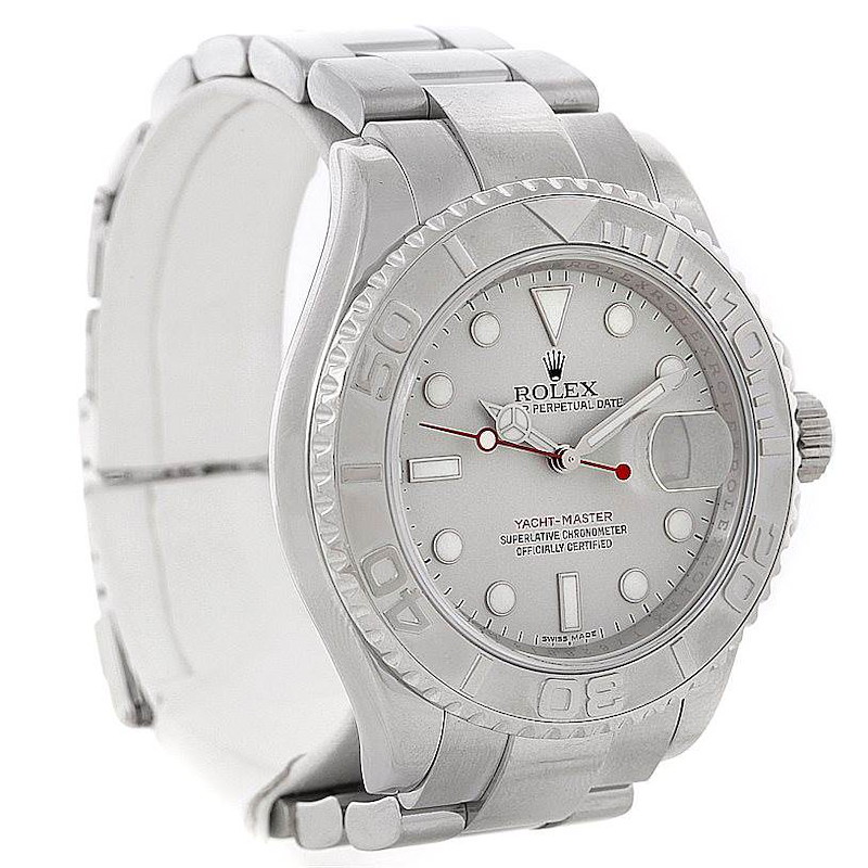 Rolex Yachtmaster Mens Steel Platinum Watch 16622 SwissWatchExpo