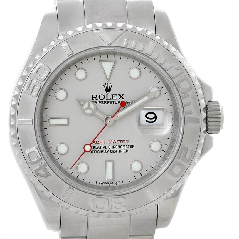 Rolex Yachtmaster Mens Steel Platinum Watch 16622 | SwissWatchExpo