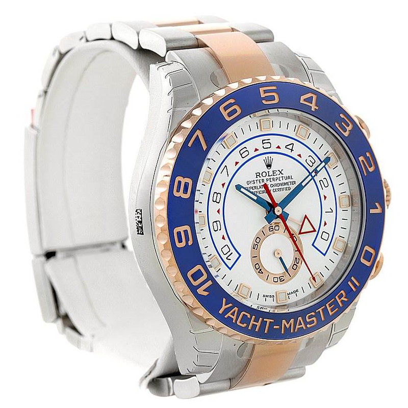 Rolex Yachtmaster II Steel 18k Rose Gold Mens Watch 116681 Unworn SwissWatchExpo