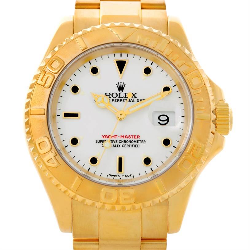 Rolex Yachtmaster Mens 18K Yellow Gold Watch 16628 | SwissWatchExpo