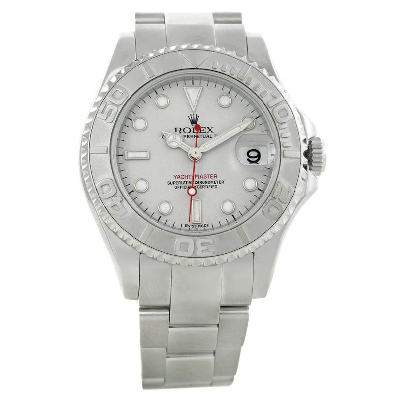 Rolex Steel and Platinum Yachtmaster Midsize Watch 168622 | SwissWatchExpo