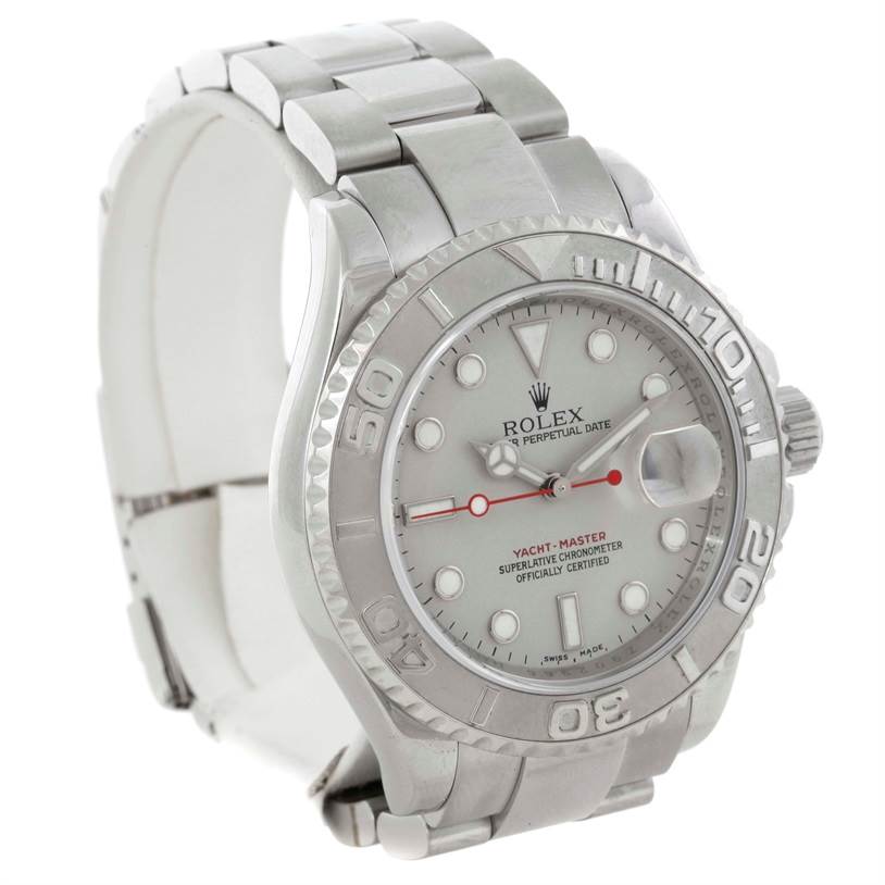 Rolex Yachtmaster Stainless Steel Platinum Mens Watch 16622 ...