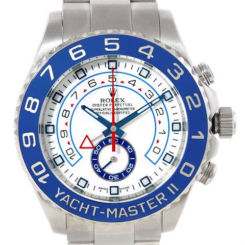 Photo of Rolex Yachtmaster II Stainless Steel Blue Bezel Mens Watch 116680