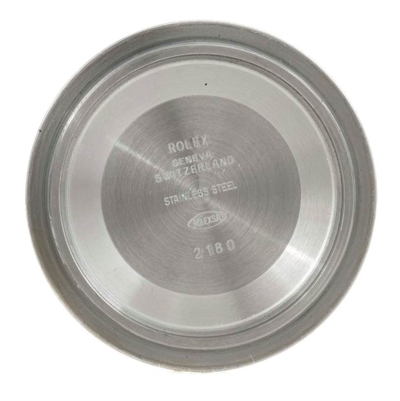 This image shows the inside of a stainless steel case back of a Rolex Yacht-Master 16622 Men's Stainless Steel Silver Dial 16622 Men's Stainless Steel Silver Dial watch.