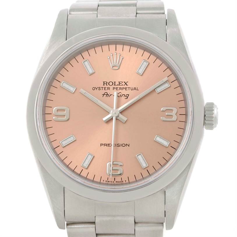 rolex air king salmon dial