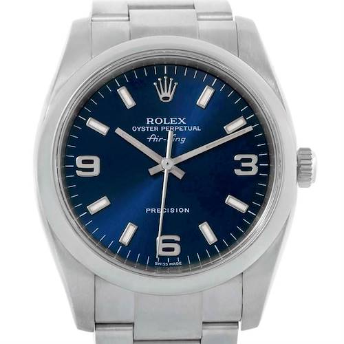 Photo of Rolex Oyster Perpetual Air King Blue Dial Watch 114200