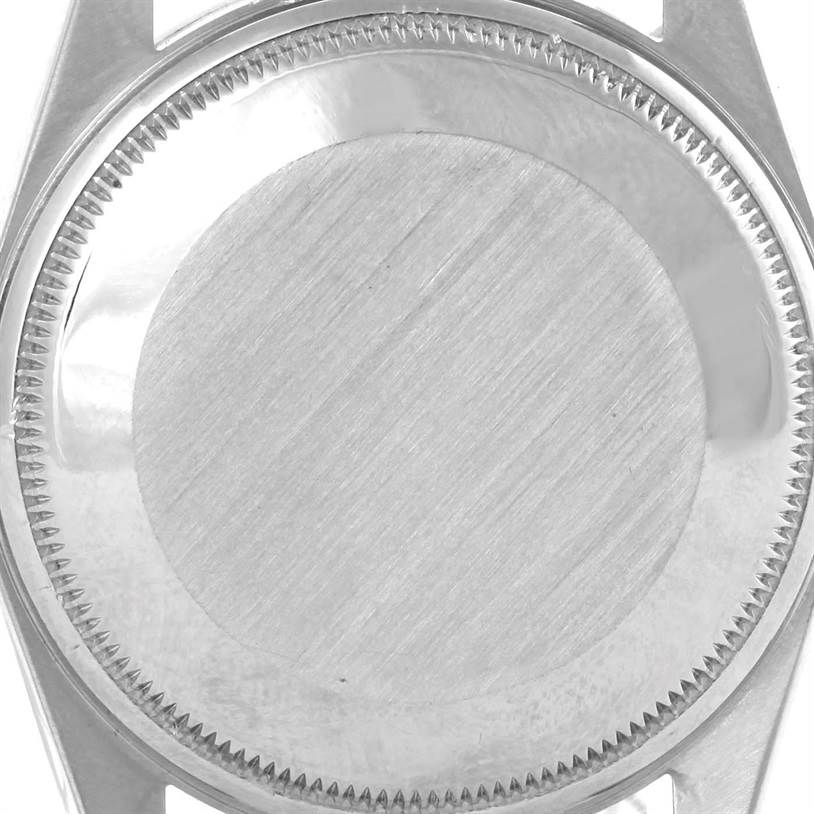 The image shows the case back of a Rolex Air-King 14000 Men's Stainless Steel Black Dial 14000 Men's Stainless Steel Black Dial watch, viewed from the back.