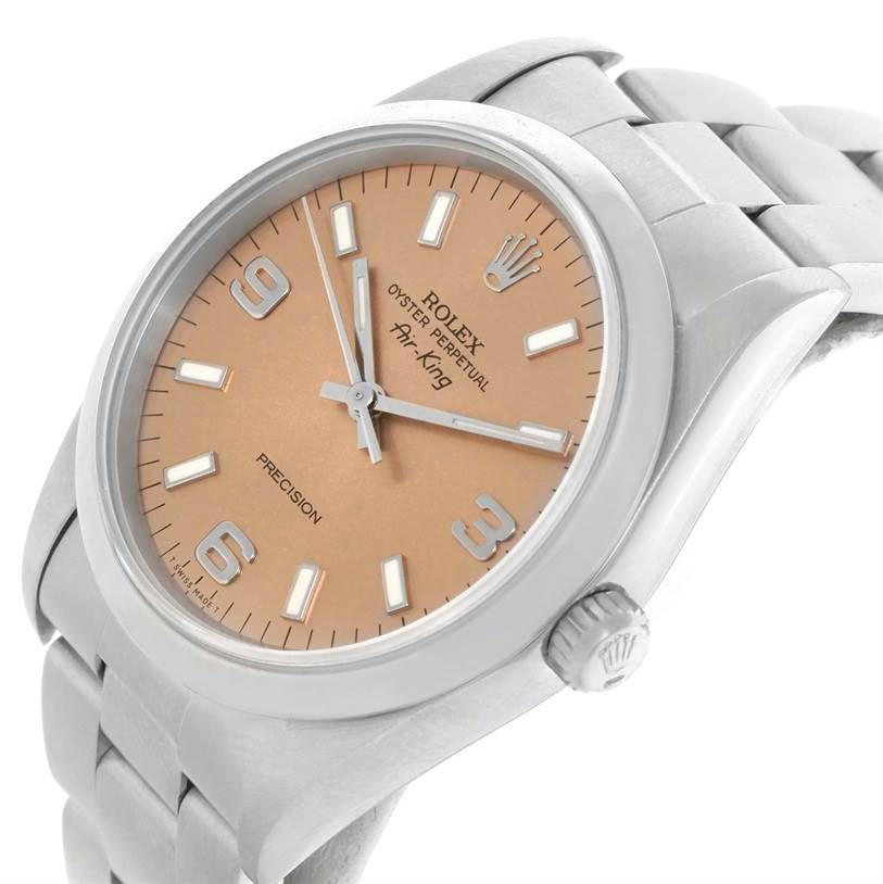 rolex air king salmon dial