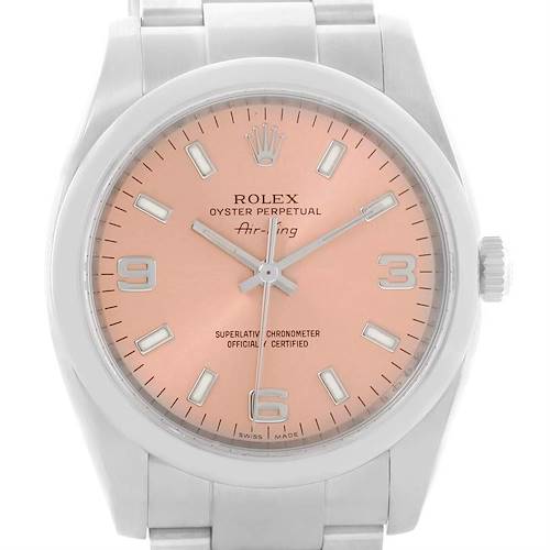 Photo of Rolex Oyster Perpetual Air King Salmon Dial Watch 114200