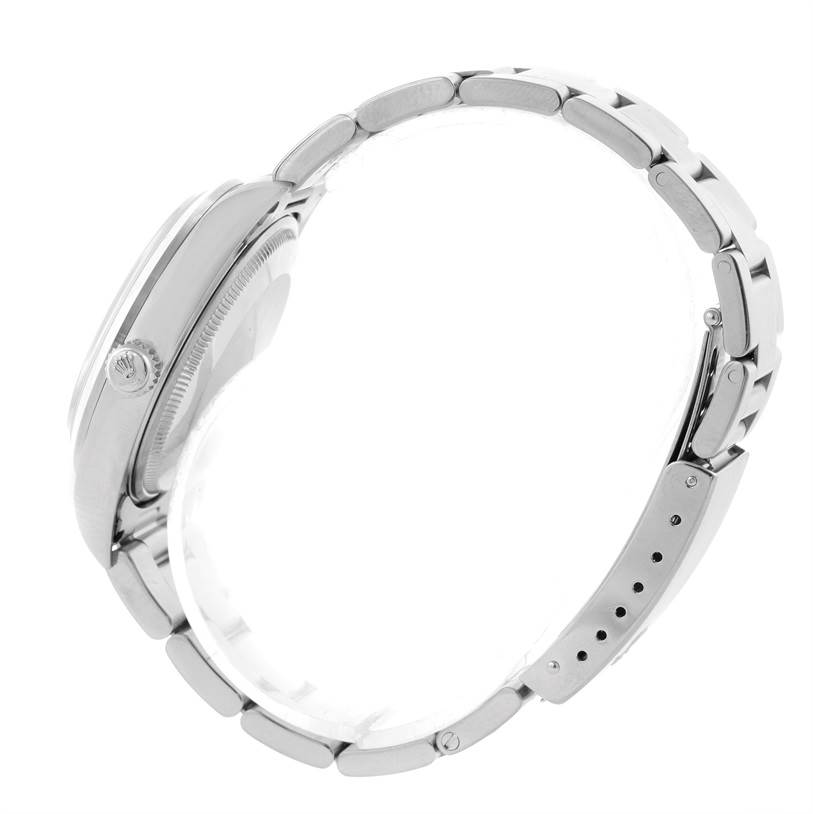 The image shows a side view of the case and bracelet of a Rolex Air-King 14000 Men's Stainless Steel White Dial 14000 Men's Stainless Steel White Dial watch.