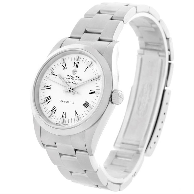 Rolex Oyster Perpetual Air King White Dial Oyster Bracelet Watch 14000 SwissWatchExpo