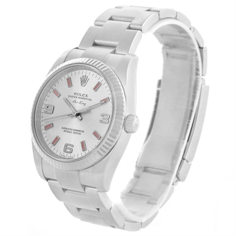 rolex air king white gold