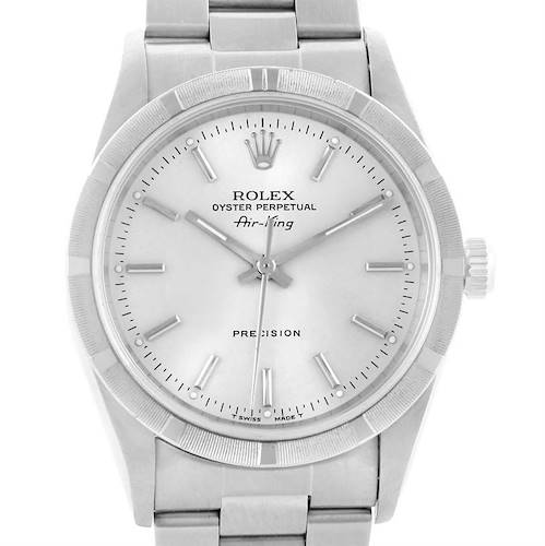Photo of Rolex Air King Stainless Steel Silver Dial Mens Watch 14010