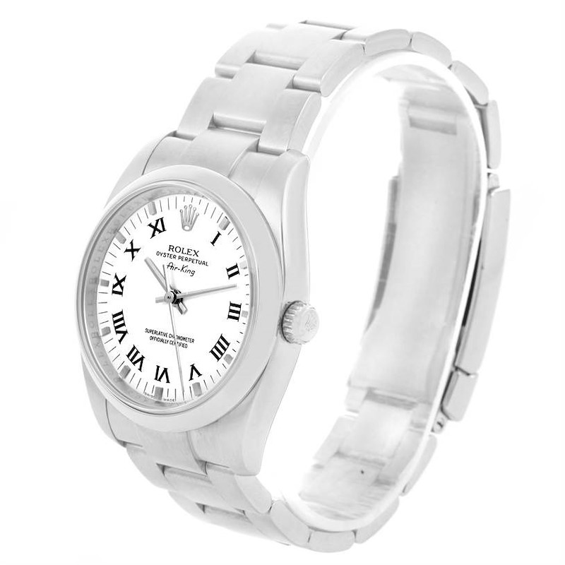 Rolex Air King White Roman Dial Automatic Mens Watch 114200 SwissWatchExpo