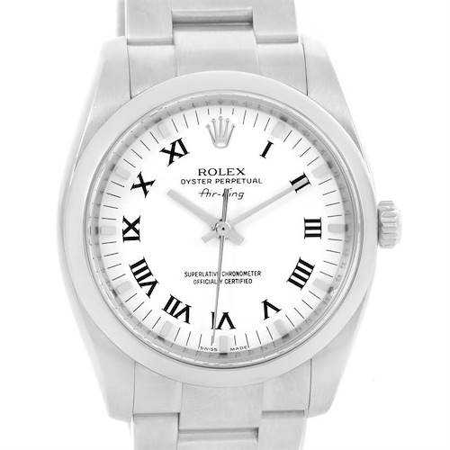 Photo of Rolex Air King White Roman Dial Automatic Mens Watch 114200