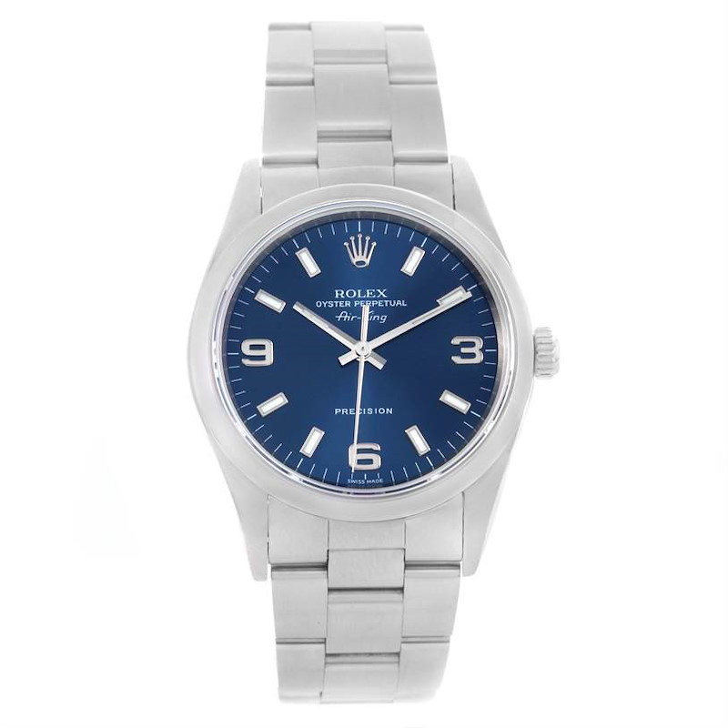 Rolex Air King Oyster Perpetual Blue Dial Automatic Mens Watch 14000