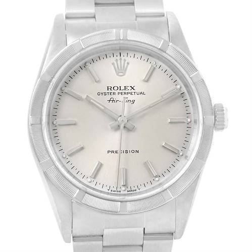 Photo of Rolex Air King Stainless Steel Silver Dial Oyster Bracelet Watch 14010