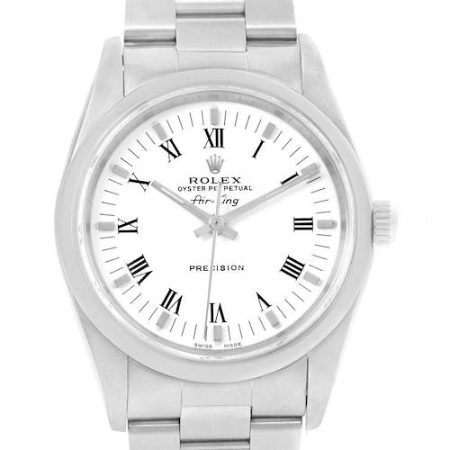 Photo of Rolex Oyster Perpetual Air King White Dial Oyster Bracelet Watch 14000