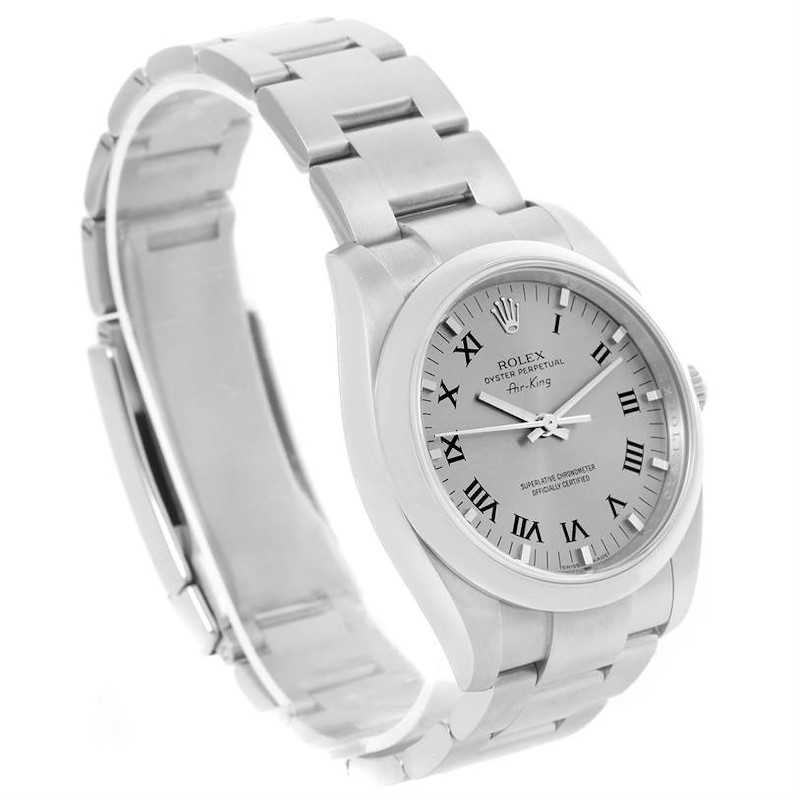 Rolex Air King Slate Roman Dial Automatic Mens Watch 114200 SwissWatchExpo