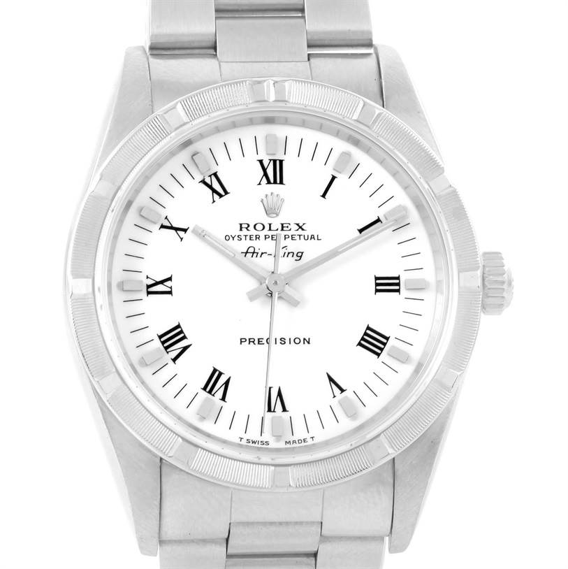 Rolex Oyster Perpetual Air King White Roman Dial Watch 14010 ...
